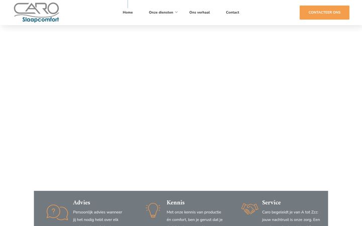 Screenshot of caro-slaapcomfort.be
