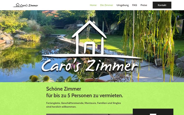 Screenshot of caro-zimmer.de