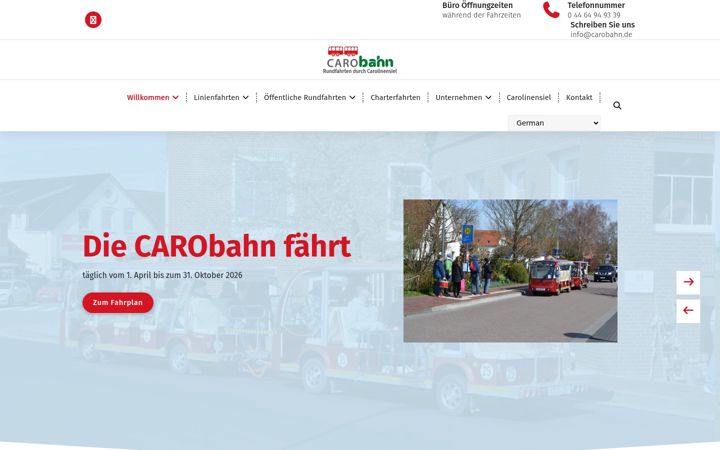 Snimka zaslona za carobahn.de