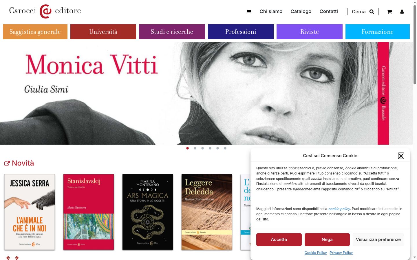 Captura de ecrã do banner de consentimento apresentado antes de qualquer interação