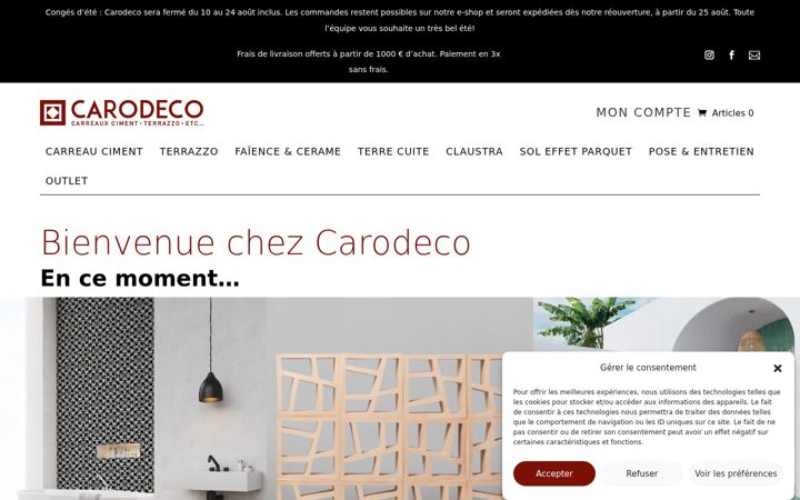Screenshot of carodeco.com