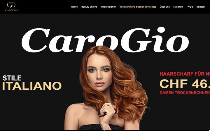 Screenshot of carogio-coiffeur.ch
