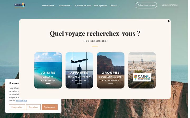 Screenshot of carol-voyages.com