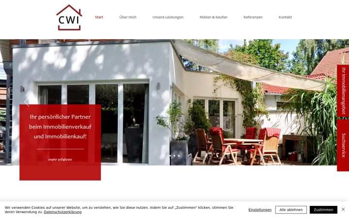 Screenshot of carola-wolf-immobilien.de