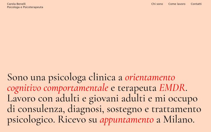 Screenshot of carolabenelli.it