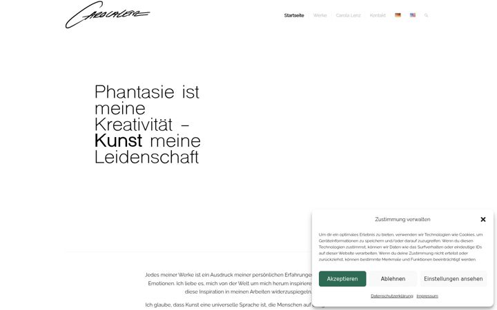 Screenshot του carolalenz.de