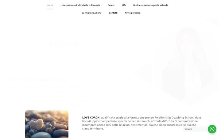 Skærmbillede af carolalifecoach.it