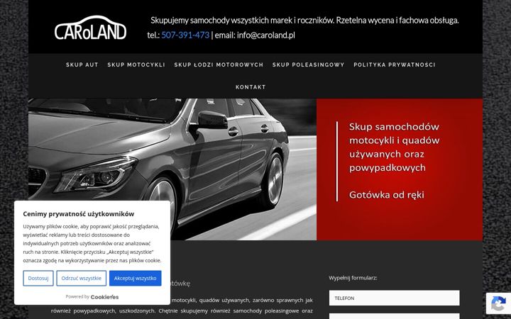 Screenshot of caroland.pl
