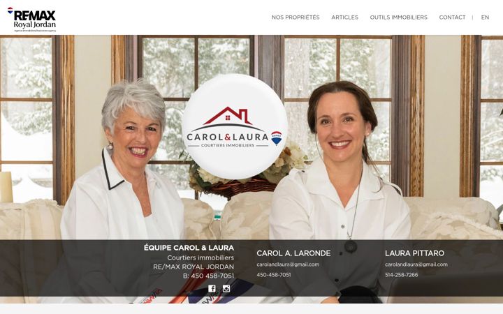 Screenshot of carolandlaura.ca