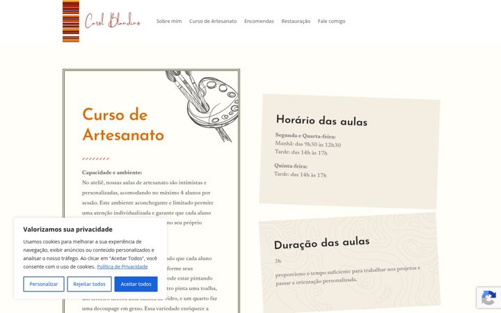 Screenshot of carolblandino.com.br