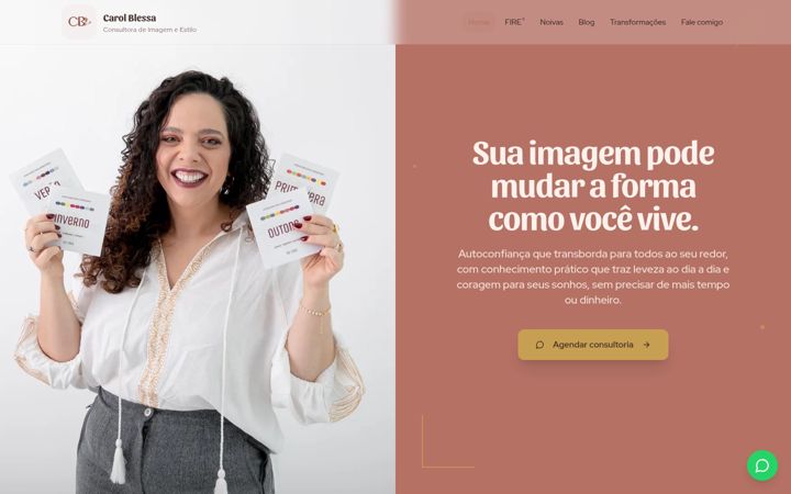 Screenshot of carolblessa.com.br