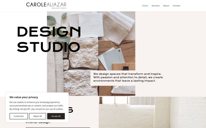 Screenshot of carolealiazar.com