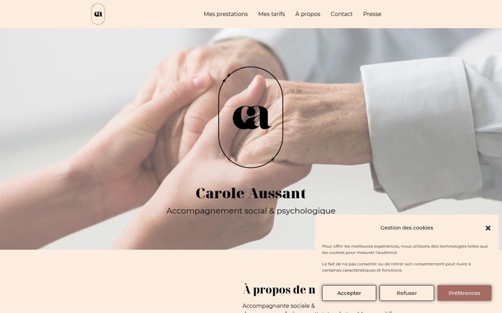 Screenshot of caroleaussant.fr