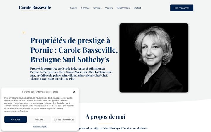 Screenshot of carolebassevilleimmobilier.com