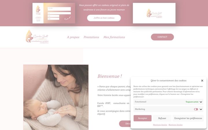 Screenshot of carolejost.fr