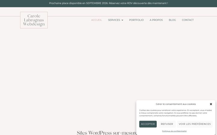 Screenshot of carolelabrugnas.fr