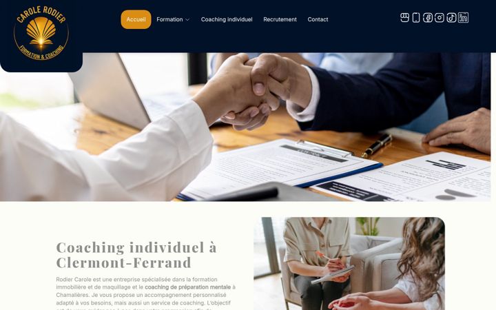 Screenshot of carolerodier.fr