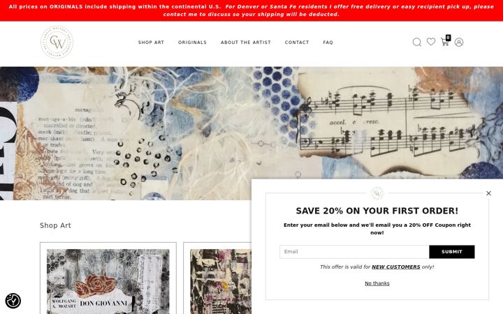 Screenshot of carolewhitney.com