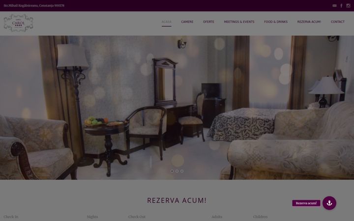 Ekraanipilt saidist carolhotel.ro