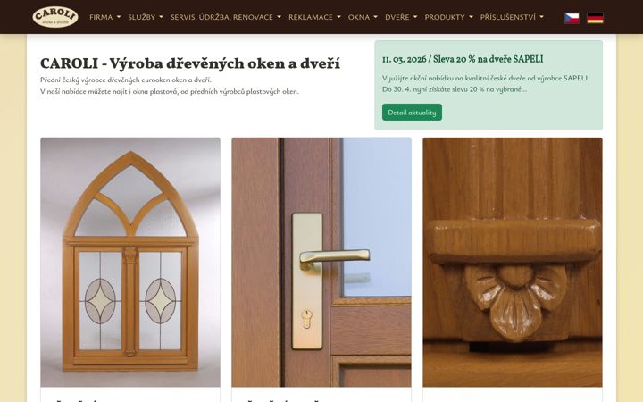 Screenshot of caroli.cz