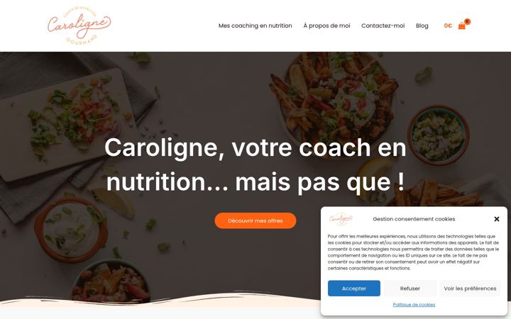 Zrzut ekranu caroligne-gourmand.fr