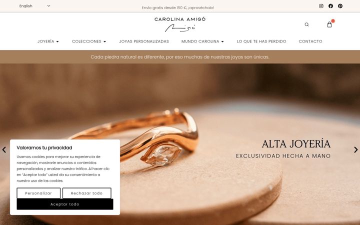 Screenshot of carolinaamigojoyas.com