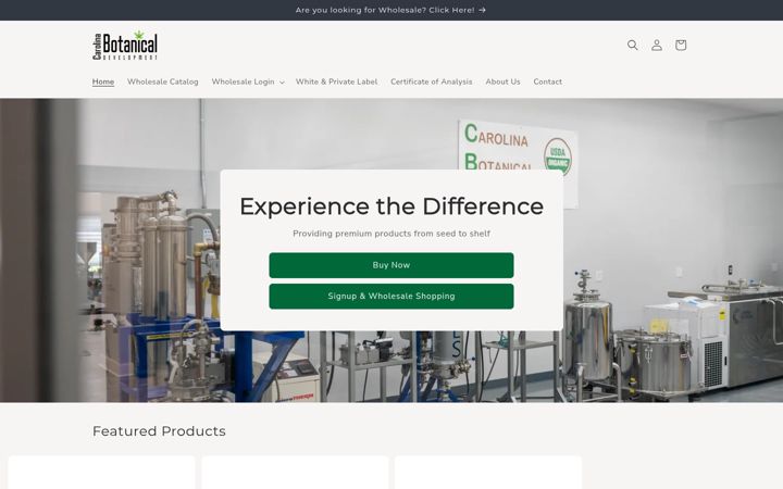 Screenshot of carolinabotanical.com