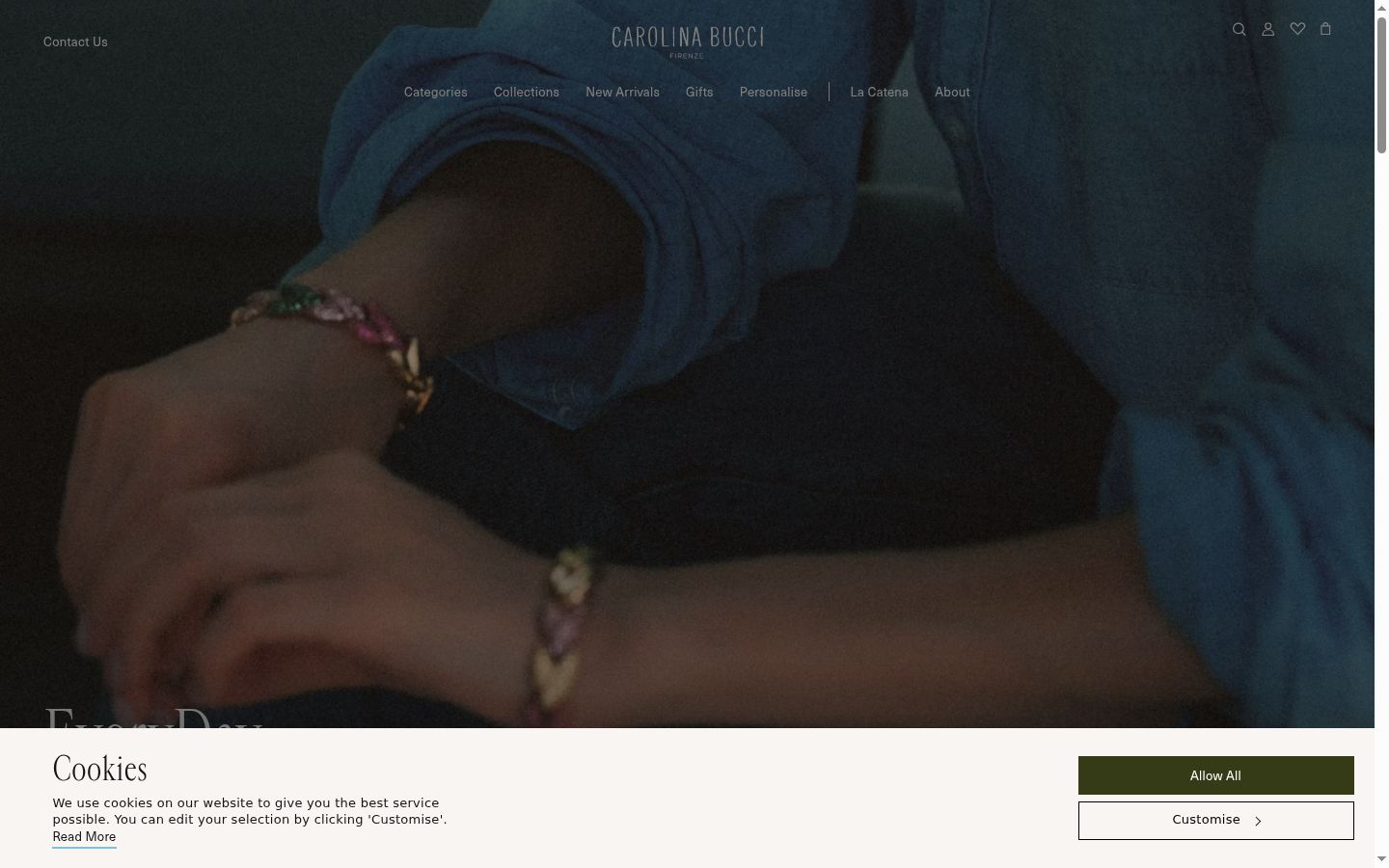 Screenshot of the consent banner shown before any interaction