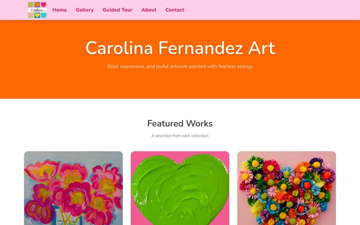 Screenshot of carolinafernandezart.com