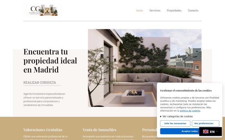 Screenshot of carolinagavran.com