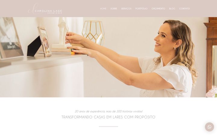 Screenshot of carolinalage.com.br