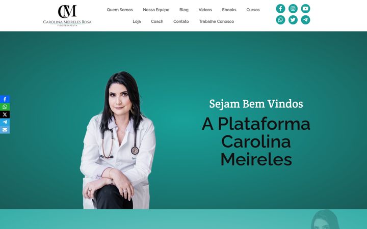Snímek obrazovky carolinameireles.com.br