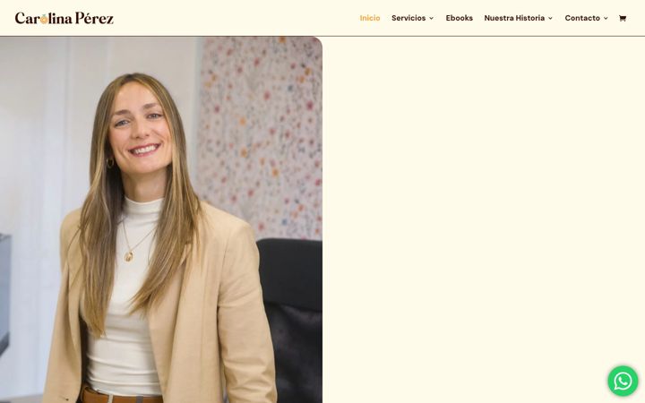 Screenshot of carolinapereznutricion.com