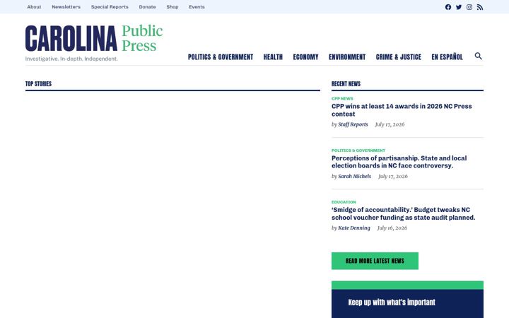 Screenshot of carolinapublicpress.org