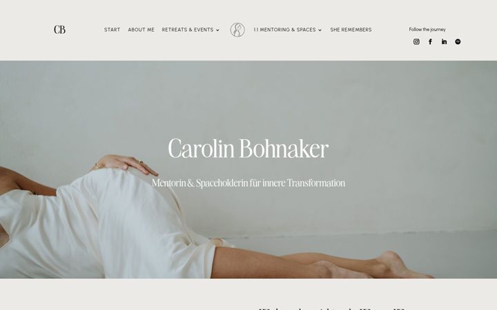 Capture d'écran de carolinbohnaker.de