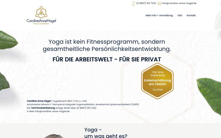 Screenshot of caroline-anne-hagel.de