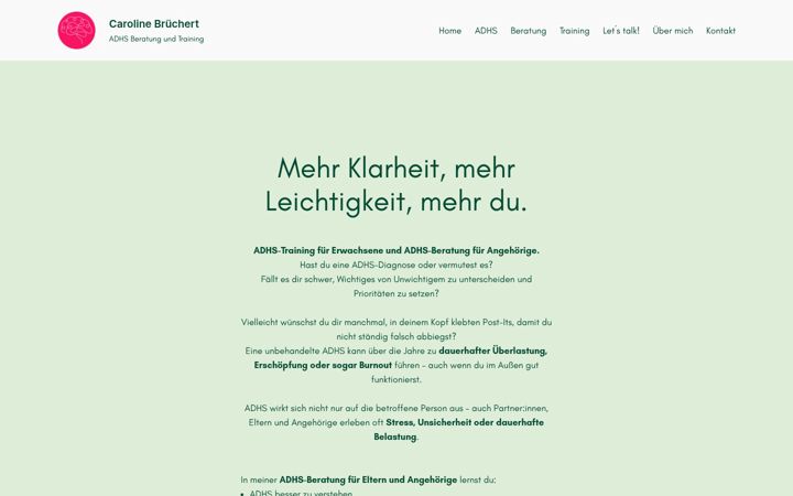 Screenshot of caroline-bruechert.de