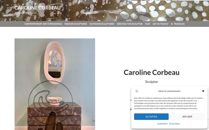 Screenshot of caroline-corbeau.com