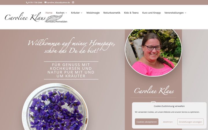 Screenshot of caroline-klaus.de