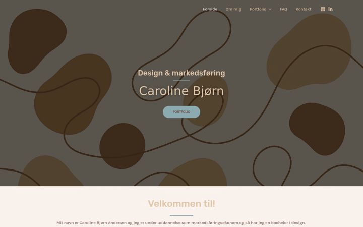 Screenshot of carolinebjoern.dk