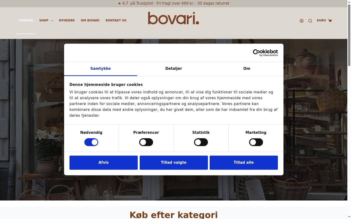Képernyőkép a bármilyen interakció előtt megjelenő hozzájárulási bannerről