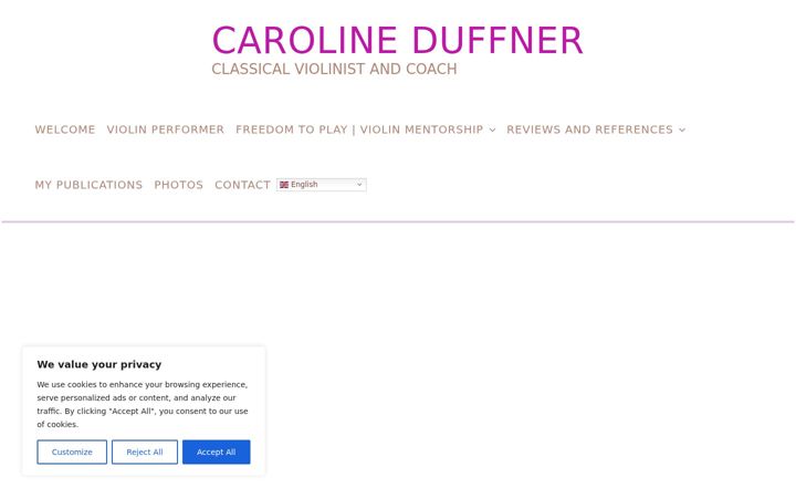Screenshot of carolineduffner.com