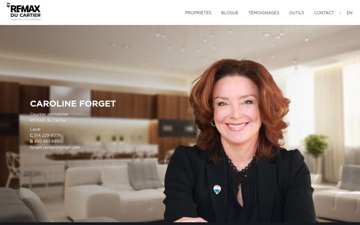 Ekrano kopija carolineforget.ca