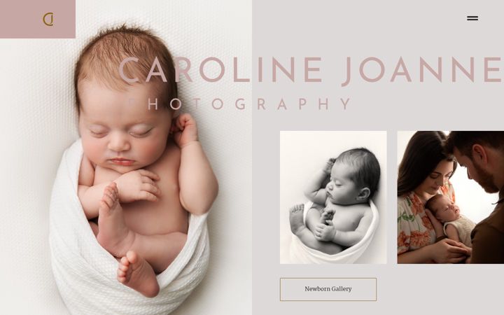 Screenshot of carolinejoanne.com