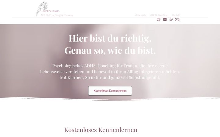 Screenshot of carolinekloss.de