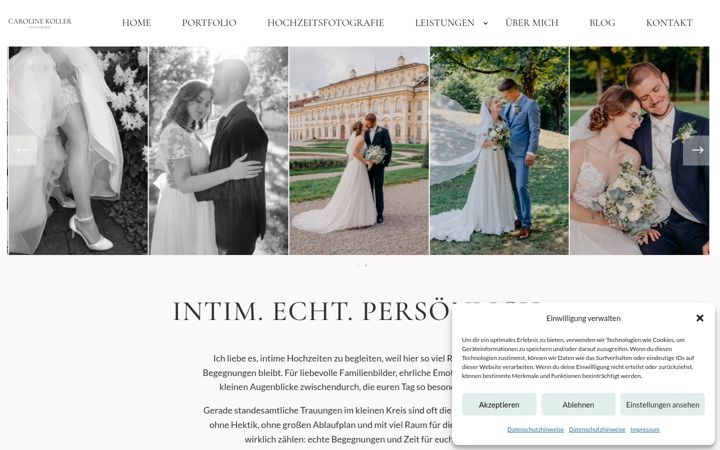 Screenshot of carolinekoller-fotografie.de