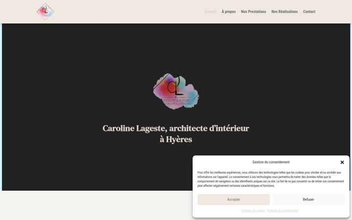 Screenshot του carolinelageste.fr