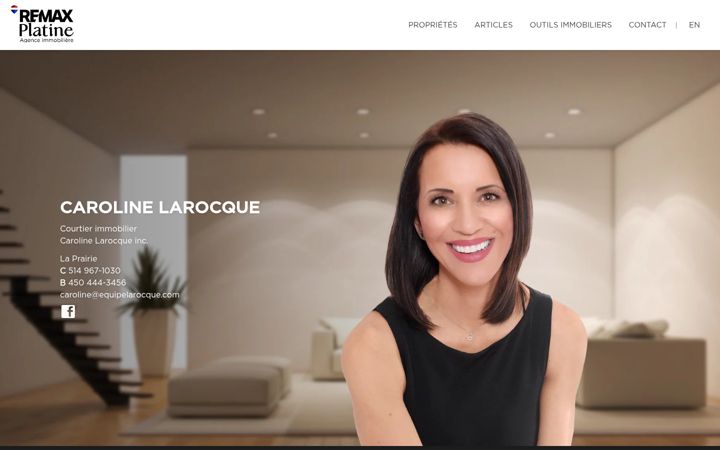 Screenshot of carolinelarocque.com