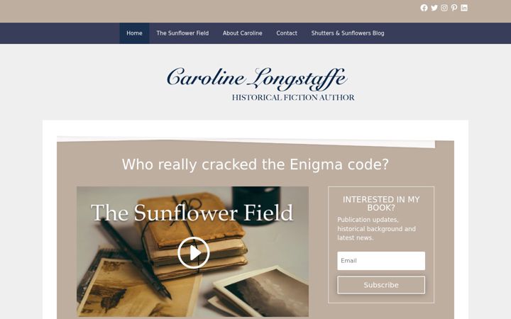 Screenshot of carolinelongstaffe.com