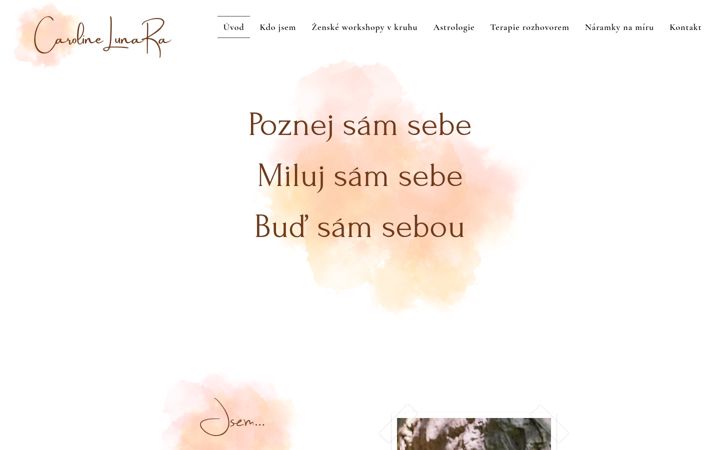 Snímek obrazovky carolinelunara.com